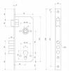 Замок врезной FM-2600 CR (хром) image 2